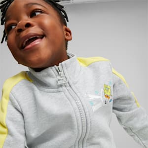 Chamarra PUMA x BOB ESPONJA T7 para niños, Light Gray Heather